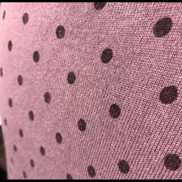 TRADED Purple polkadot American Rag knit top. - Picture 3 of 4